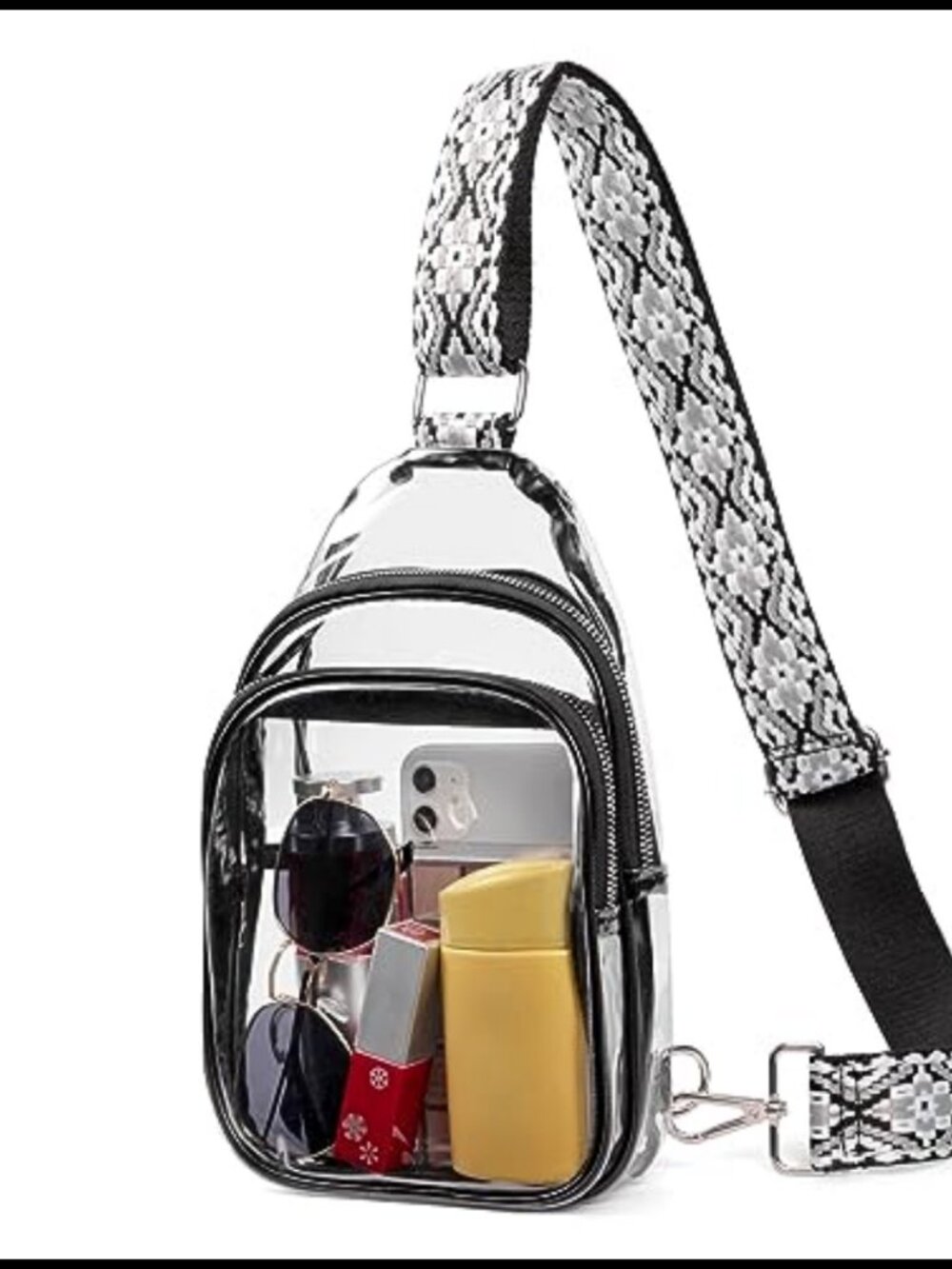 Clear Bag Stadium Approved Crossbody Sling TPU Transparent Purse